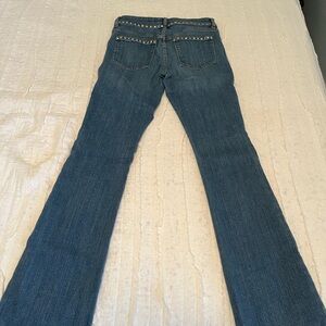 Cache Women's Denim Boot Cut Jeans with Studded Pockets